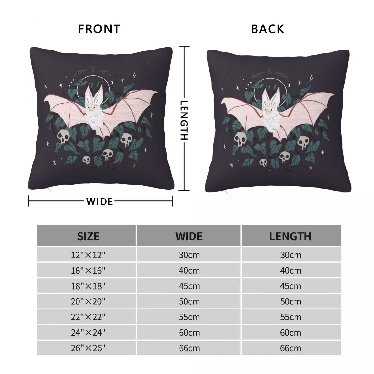 Familiar Brown Long-eared Bat Square Pillowcase Polyester Linen Velvet Creative Zip Decor Home Cushion Cover