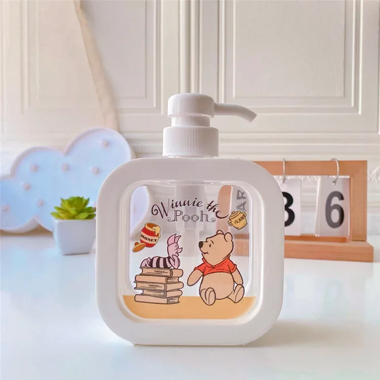 300ML Disney Stitch Split Bottle Cartoon Cute Mermaid Winnie The Pooh Hand Sanitizer Storage Bottle Women Portable Spray Bottle