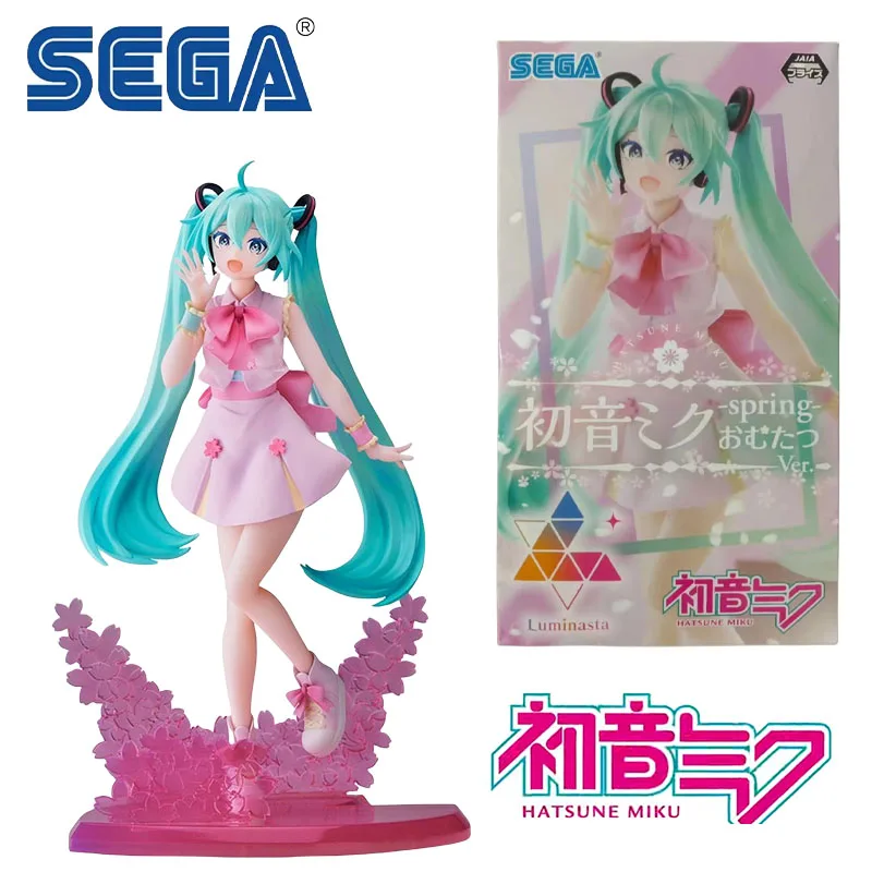 SEGA Genuine Hatsune Miku Anime Figure Luminasta Action Toys for Boys Girls Kids Christmas Gift Collectible Model Ornaments