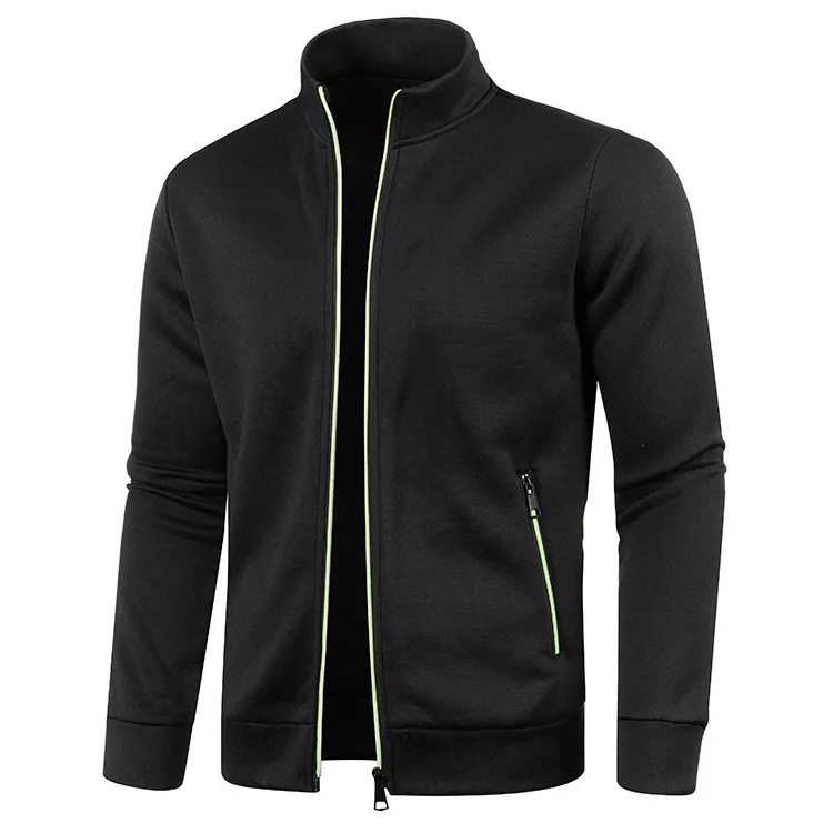 

Men's Long Zipper Knitted Sweater Thin Fleece Large Size Casual Top round Neck Polyester Cotton Blend Winter Fashion Outerwear