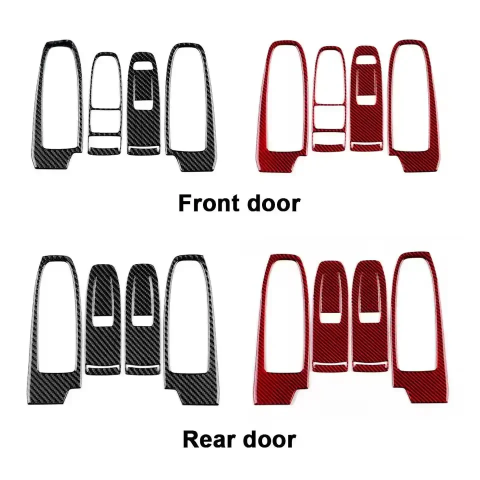 

For Subaru WRX STI Real Dry Hard Carbon Fiber Sticker 2021-2024 Door Window Switch Button Panel Interior Trim Accessories