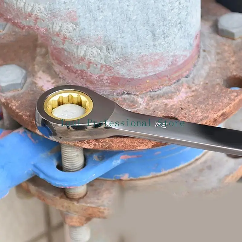 

57QF Double Head Multifunction Wrench Steel Ratchet Spanner Adjustable Tool