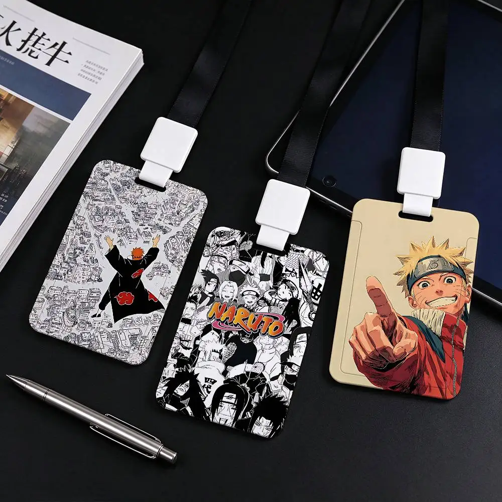 Classic N-Naruto Anime NFC Contactless Sliding Card Sleeve For Student Cards, Bus Cards, ID Cards, And Work Permits