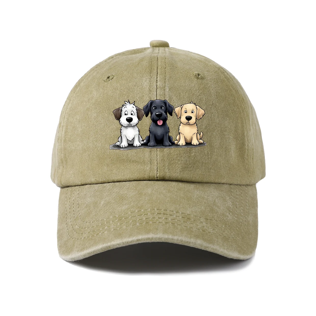 Retro Typography Graphic Graphic Baseball Cap, Vintage Washed Adjustable Unisex Dad Hat, Casual Gift