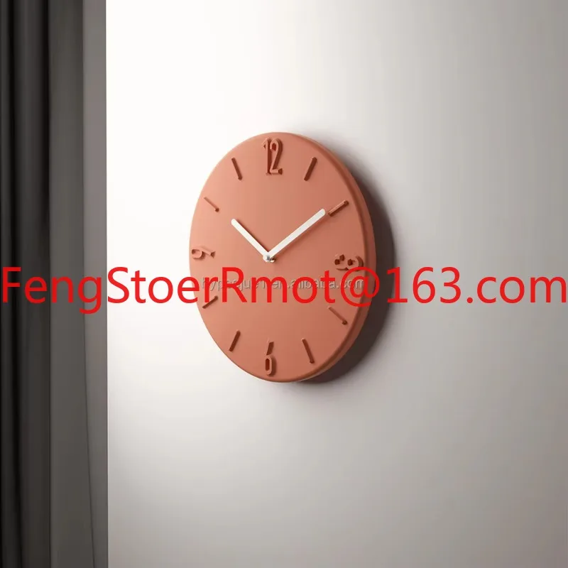 Suitable for 12 inch 30 cm digital wall clock color retaining concrete material natural surface