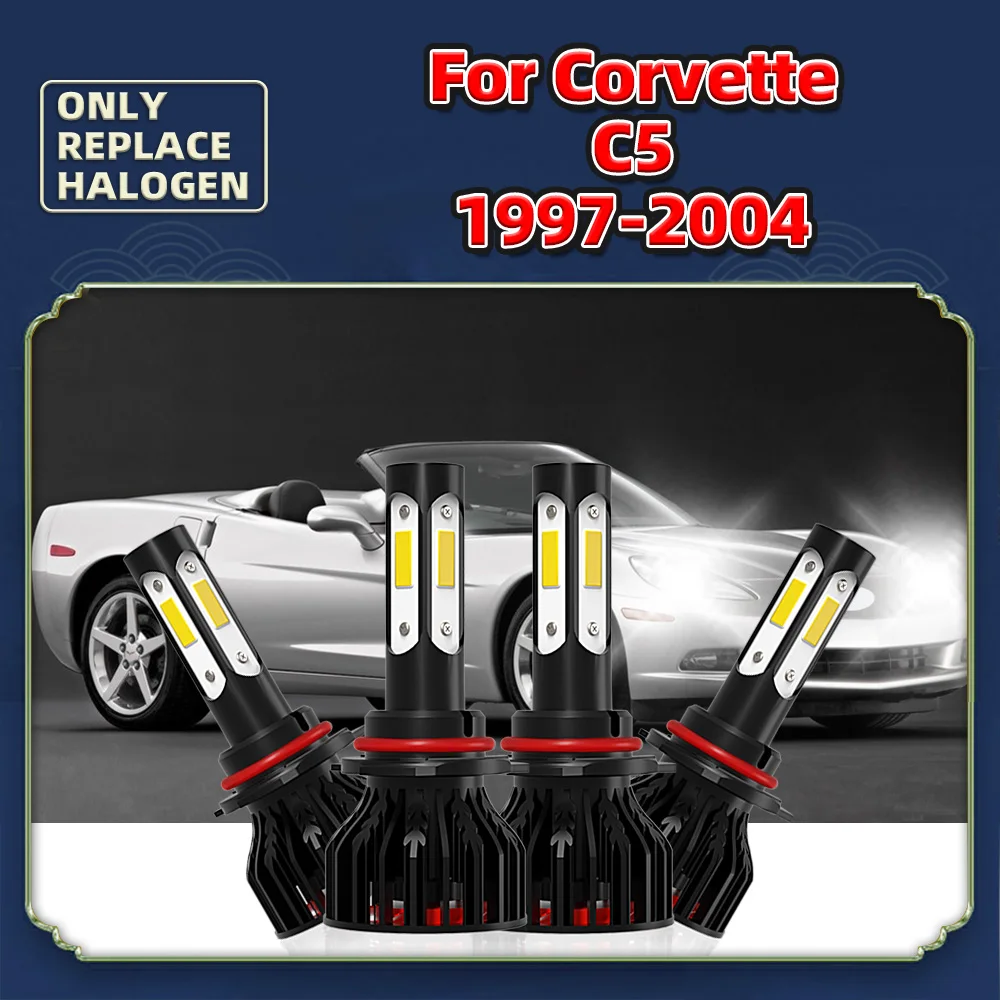 

Car 9005 9006 Headlight Bulb Bright LED 90W 12000LM 6000K Headlamp For Chevy Corvette C5 1997 1998 1999 2000 2001 2002 2003 2004