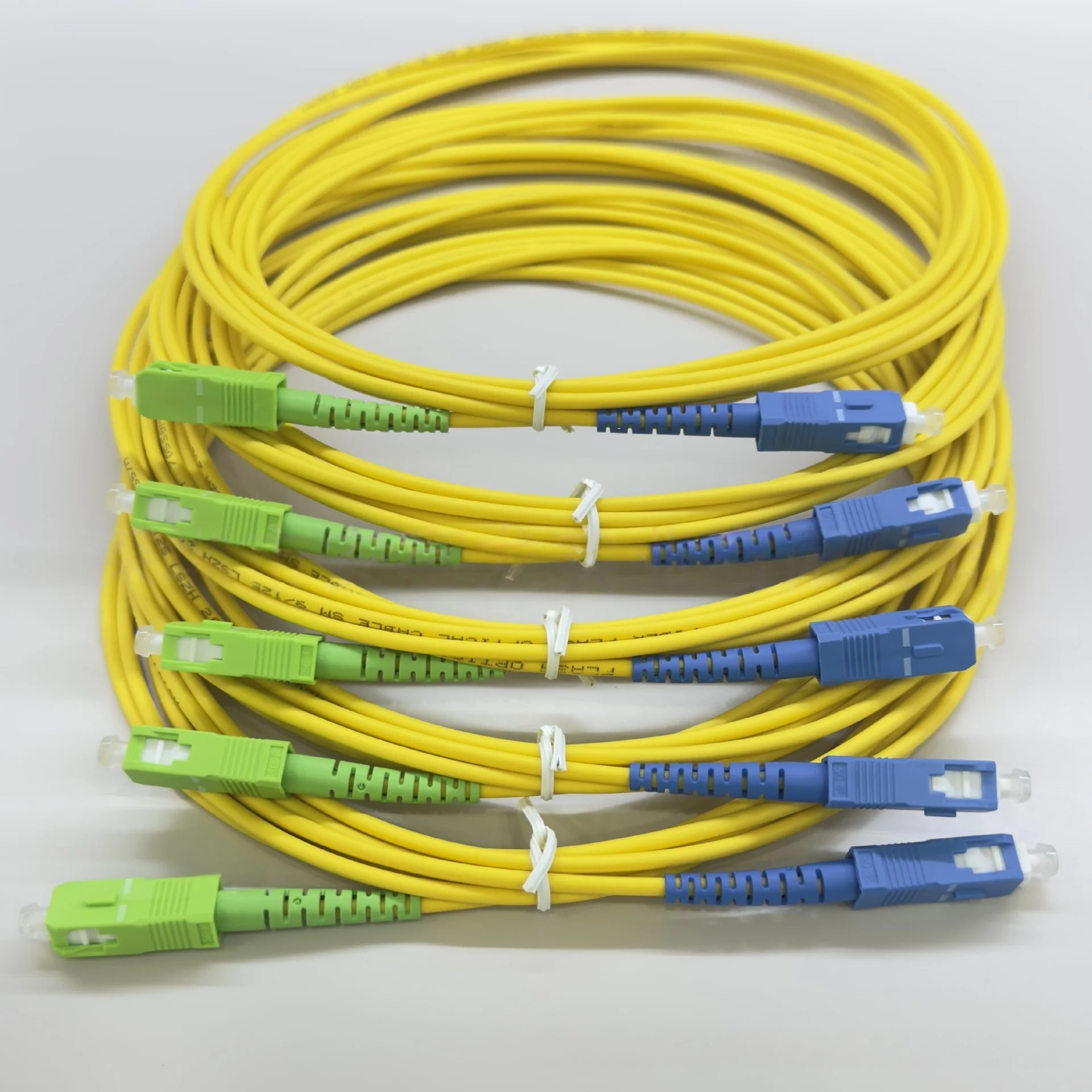 KATORD 1/2/3/5 Meters SC/APC-SC/UPC Fiber Optic Cables Mixed Connector with Yellow LSZH Jacket Fiber Jumper for Telecom