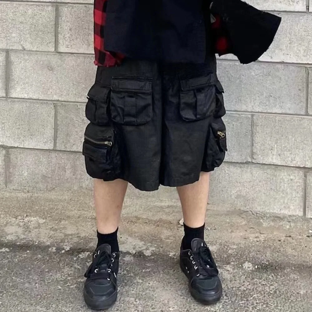 Dark RO Summer High Street Shorts Men's Functional Style Three-dimensional Pocket Tactical Workwear Shorts Five Quarter Pants