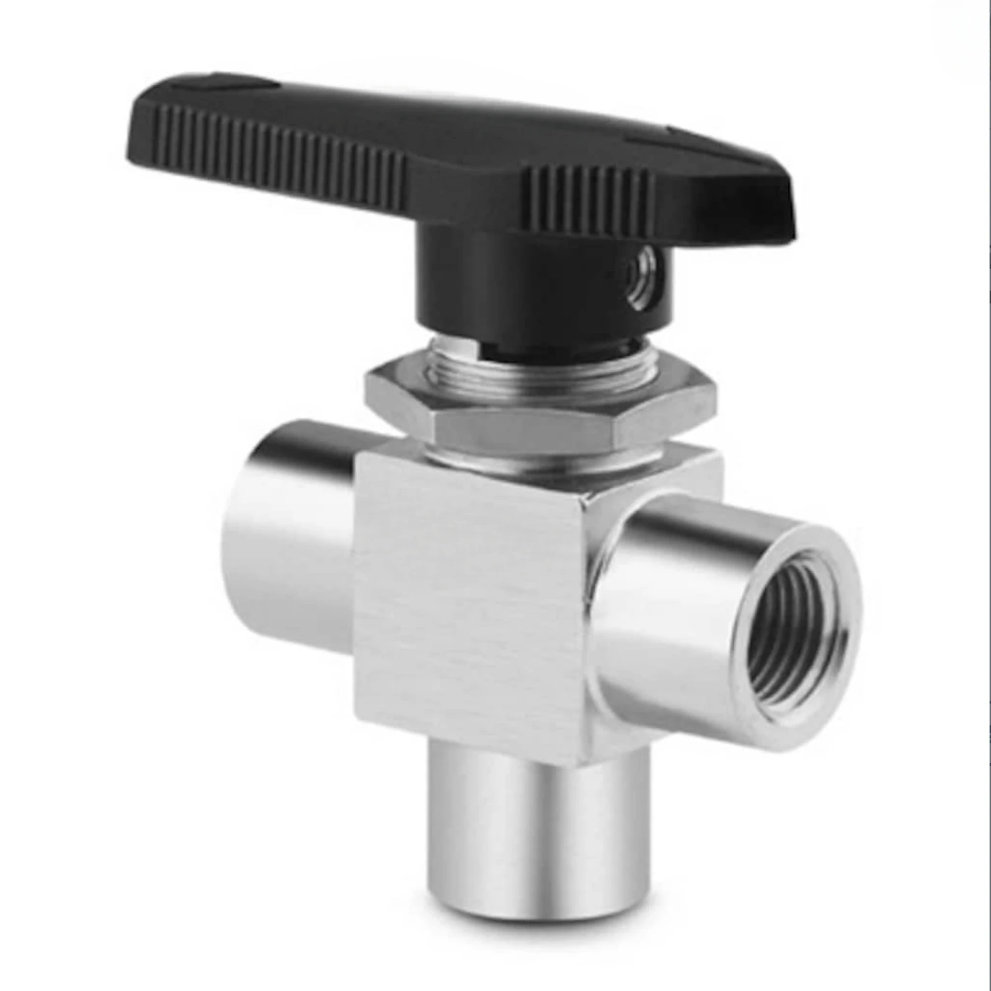 SS-43GXF4 Stainless Steel 40G Series 3-way Ball Valve 0.75Cv1/4 in. Internal Thread NPT