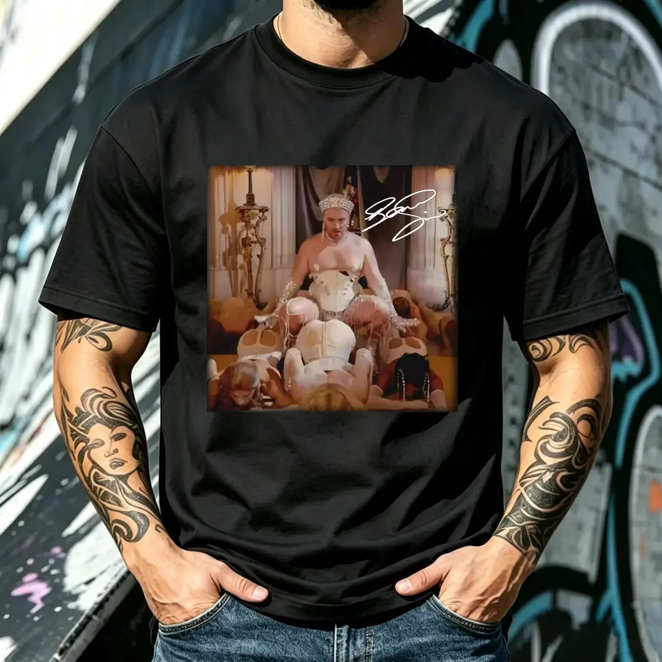 washed T Shirt Inspired Sam Smith Singer  Black S 2345XL GC296 vintage Washed Unisex graphic fashion Casual Versatile