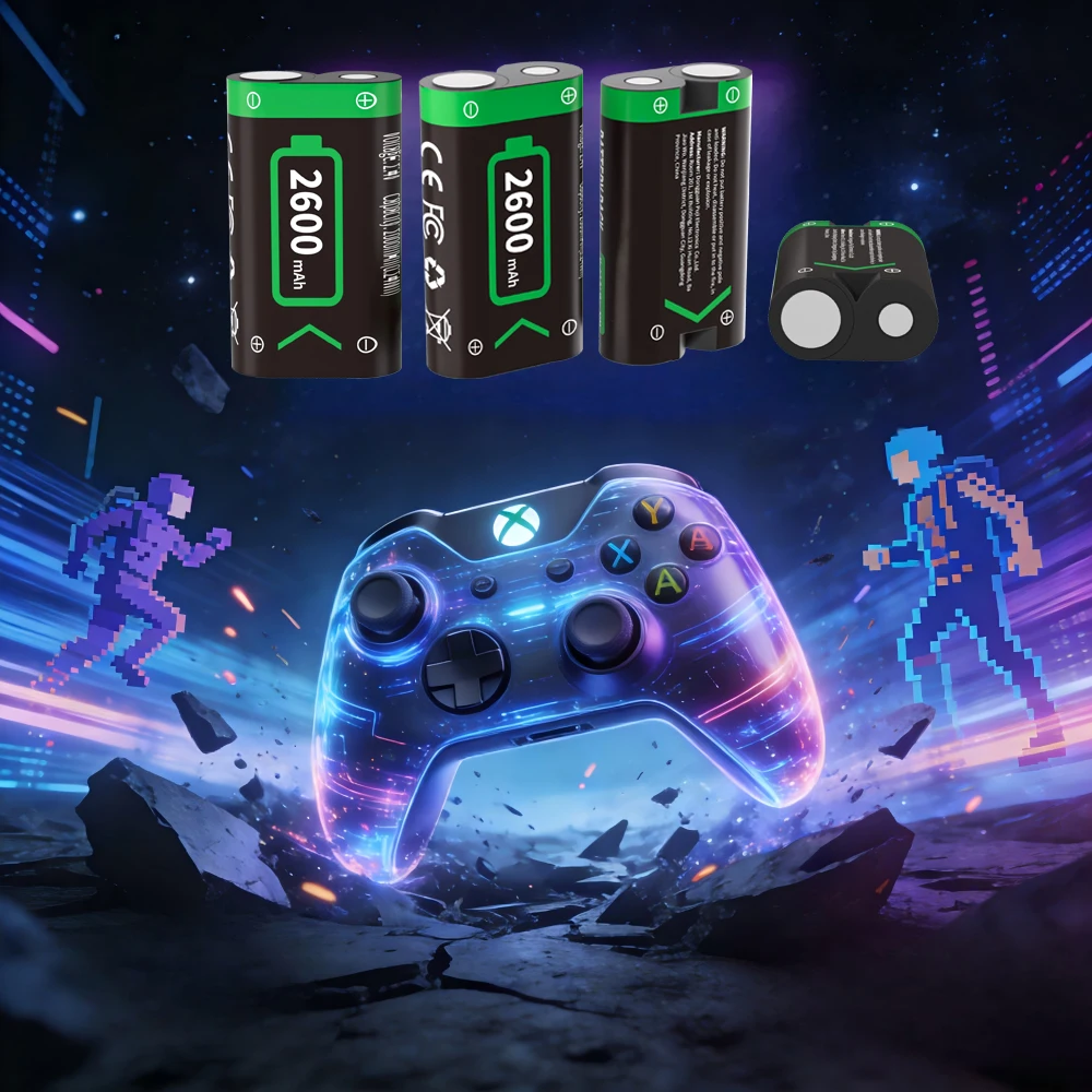 

KOSHARE 2600mAh KO-Xbox-2600 Digital Battery + USB Charger for Xbox One/Xbox Series X/Xbox One S/Xbox One X/Xbox One Elite