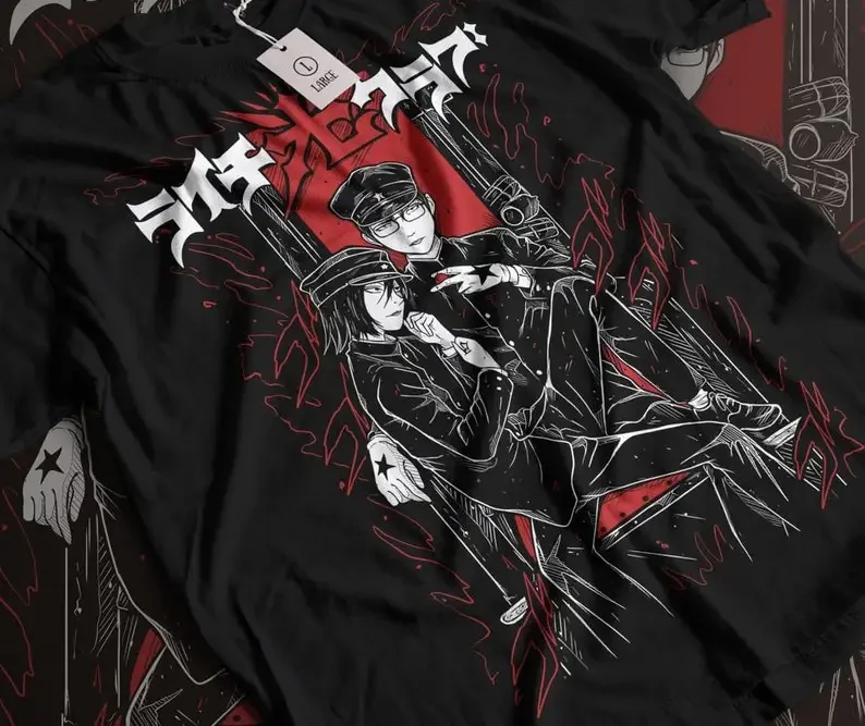 Unisex Horror Manga Creepy Girl T-Shirt, Dark Anime Gothic T-Shirt, Manga Gothic T-Shirt Inactive