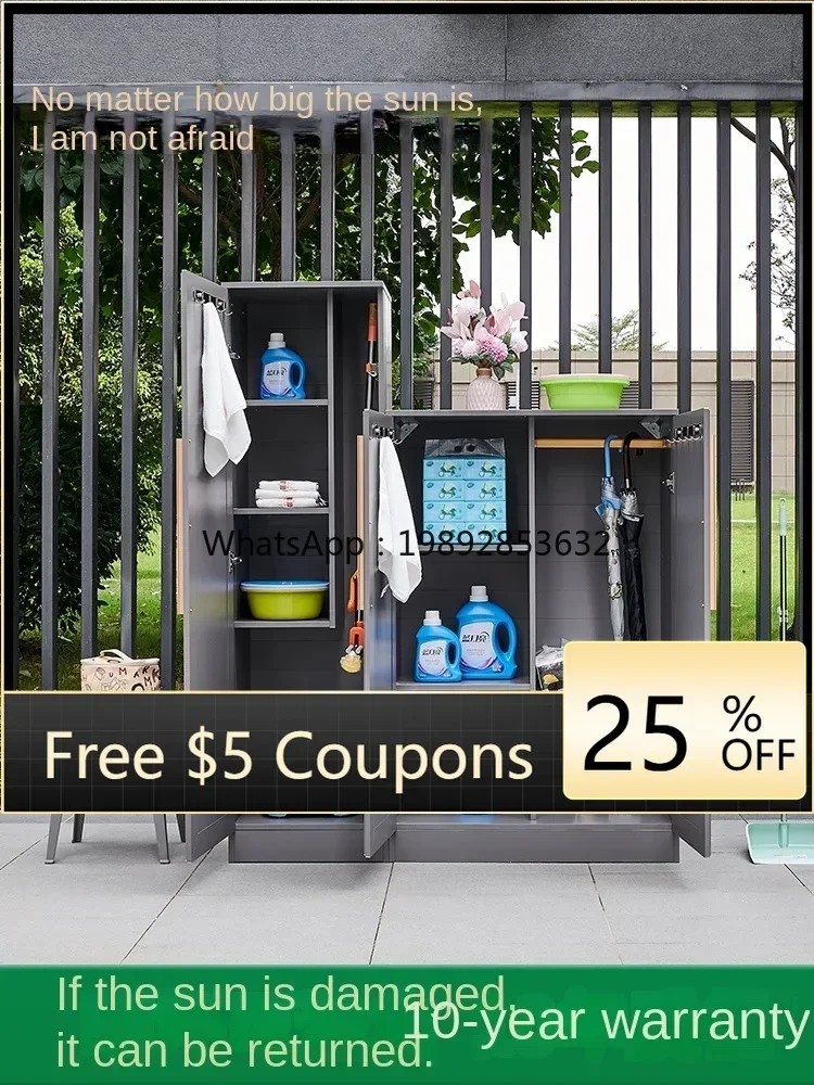 

Waterproof Sunscreen Sundries Cabinet Locker Outdoor Storage Cabinet Garden Tool Cabinet Housekeeping