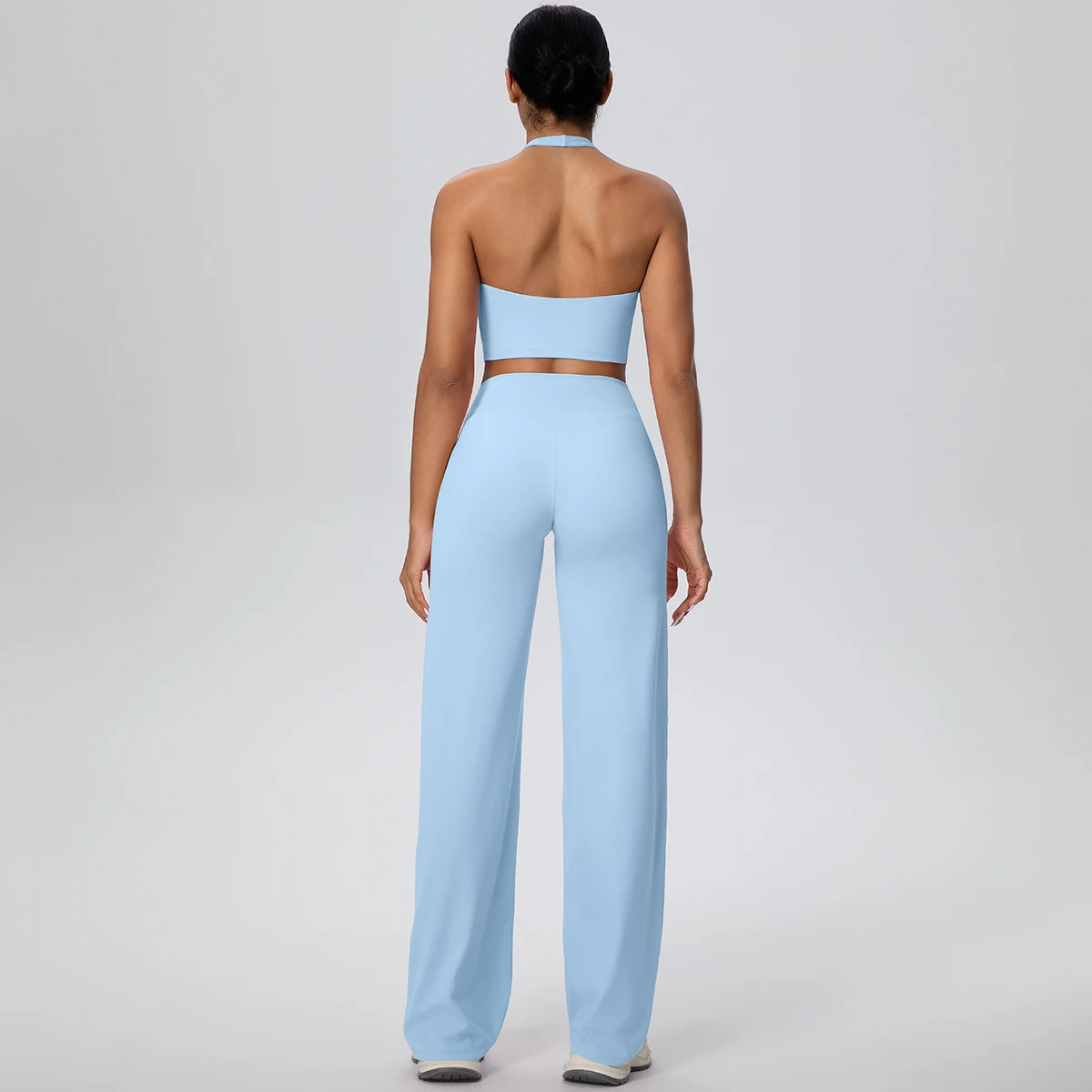 2 stück Atmungsaktive Sommer Workout Top Hosen Yoga Set Yoga Unterwäsche Mit Brust Pad Schnell Trocknend Push-Up Bleistift Hosen yoga Set – Detail 23
