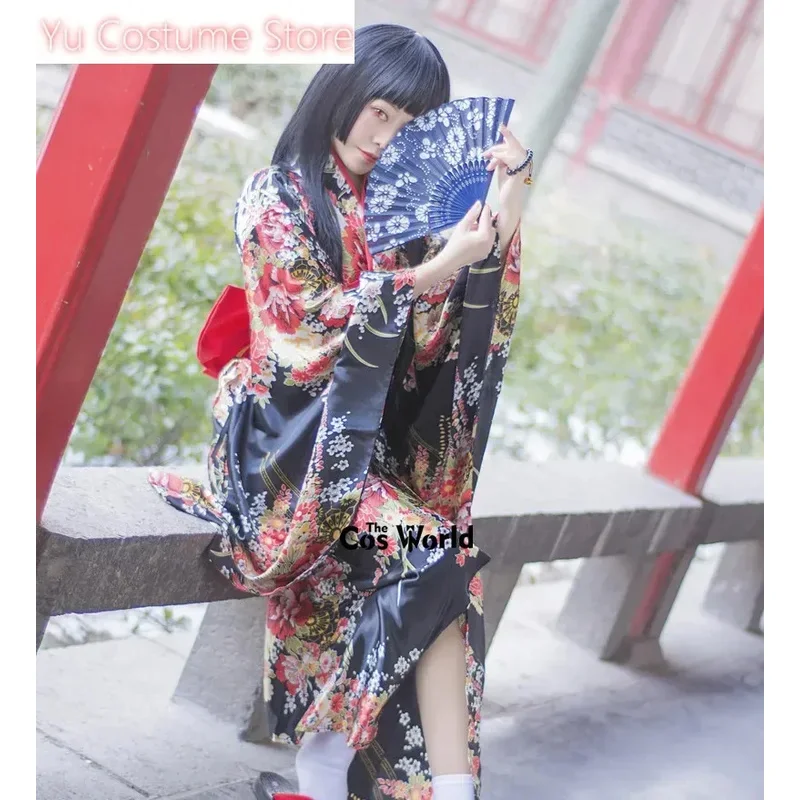 يو زي S-5XL اليابانية Jigoku Shoujo Enma Ai كيمونو يوكاتا ملابس أنيمي تأثيري ازياء4;v'5,f;6.j;8'