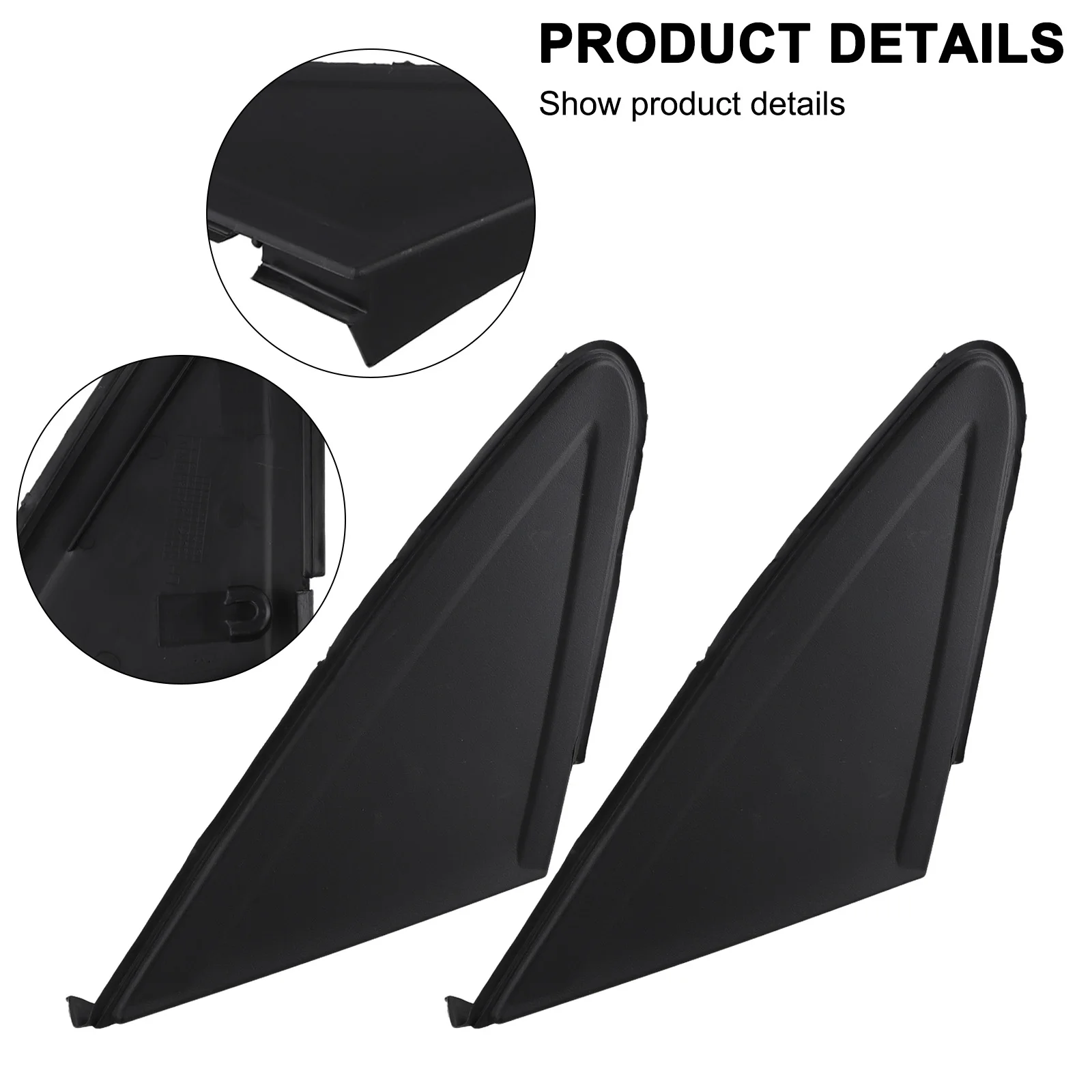 

Mirror Fender Corner Molding Triangle Trim Black Color Fit for Ford Focus 2005 2014 Quick and Easy Installation