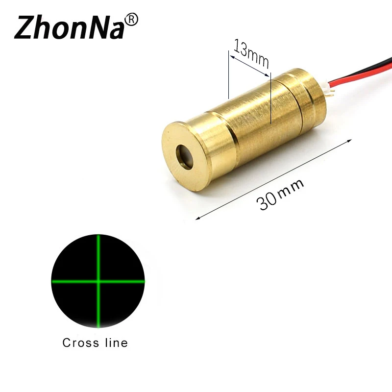 532nm45mW OX Green Laser Module DC3-5VHorizontal Cross is Optional for Wood/Stone Cutting Positioning Line Factory Direct Sales