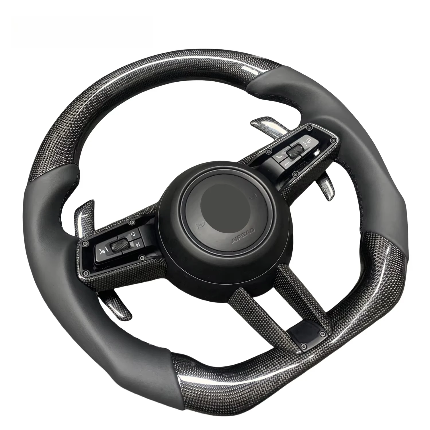 

High Quality Custom Carbon Fibre Steering Wheel For Porsches Panamera Macan Cayenne 718 918 911 970 971 958
