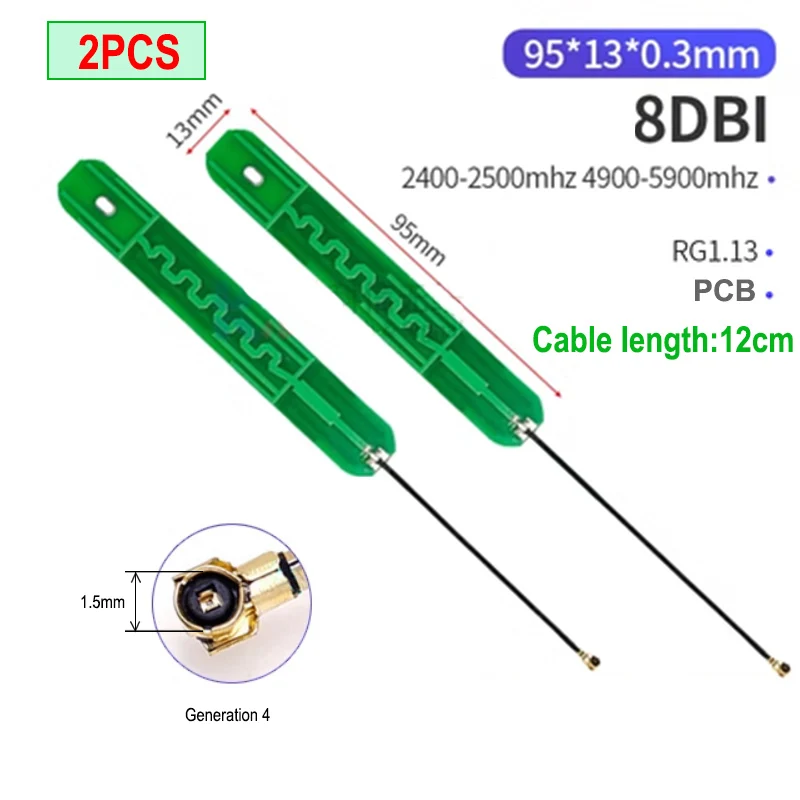 Eoth 2pcs iot wifi เสาอากาศ 5.8 Ghz 2.4 ghz Dual Band ในตัว FPC soft board สําหรับบลูทูธ PCB patch GAIN เสาอากาศรุ่น 4