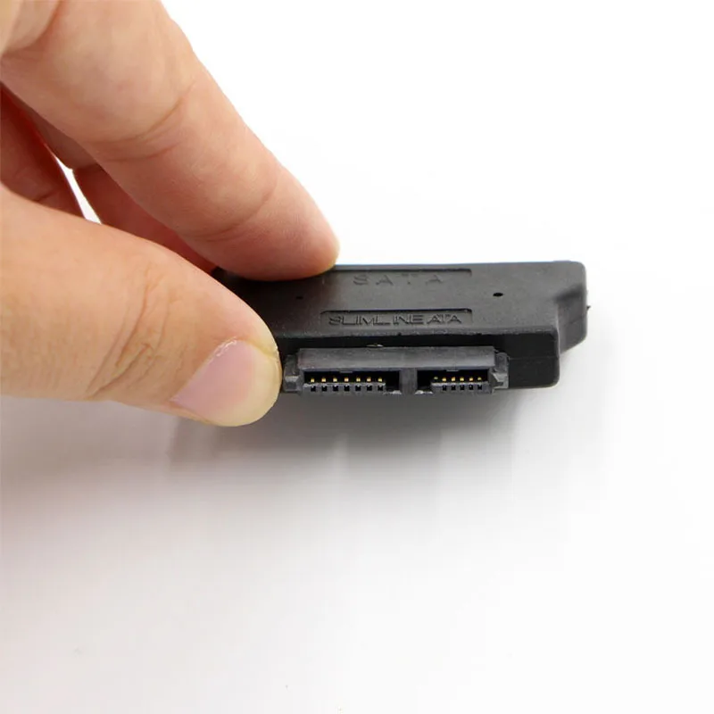 Slimline SATA 13Pin أنثى إلى SATA 22Pin ذكر محول المسلسل ATA 7 + 15 إلى سليم 7 + 6 دبوس تمديد محول #2