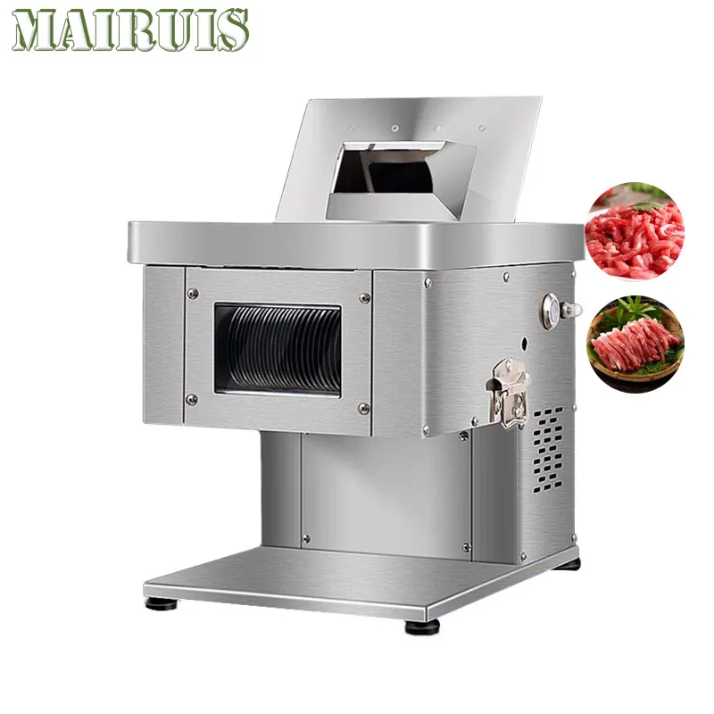 Commercial Automatic Electric Chicken Fillet Breast Fresh Pork Beef Meat Slice Slicer Slicing Cutter Cutting Machine