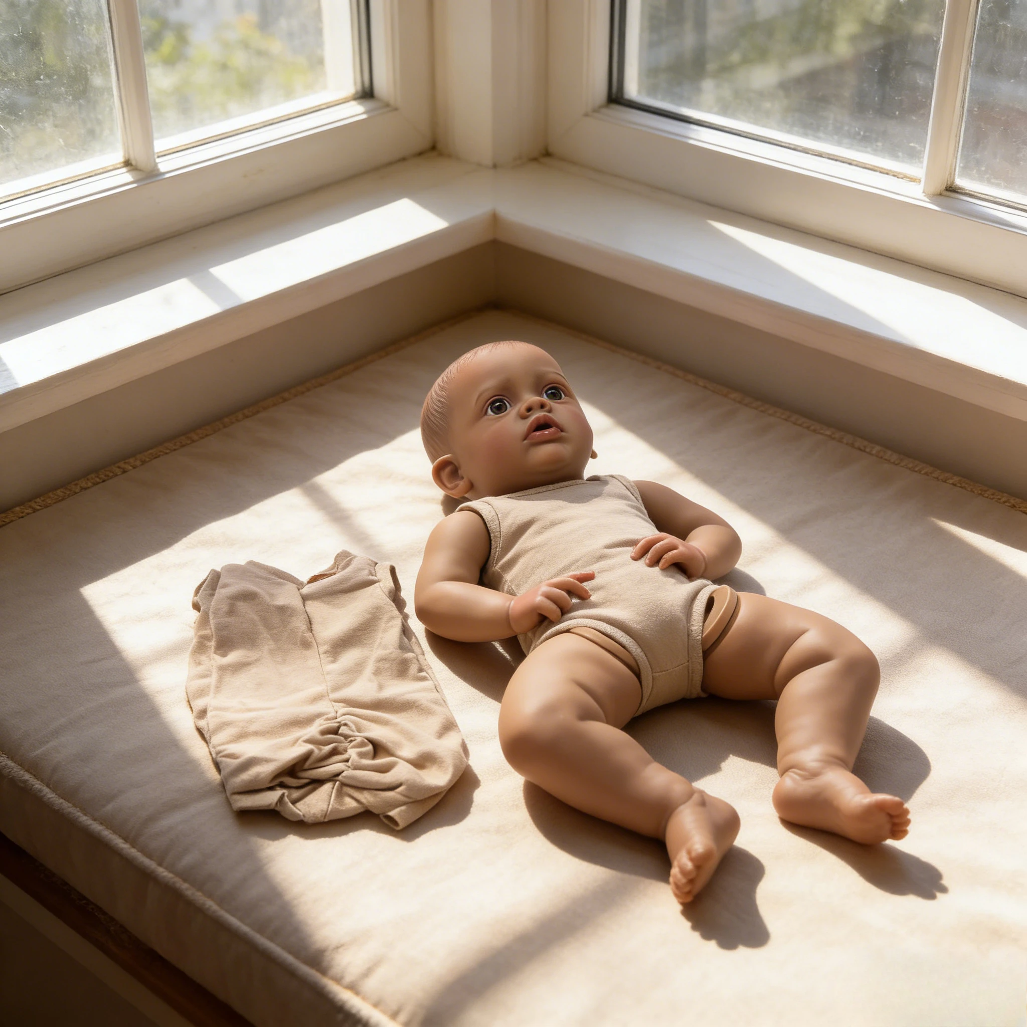 Kit de Muñeca Reborn Benjamin de Piel Oscura Realista de 22 Pulgadas, Pintura Hecha a Mano con Múltiples Capas, Piezas de Bebé Sin Ensamblar, Juguete Coleccionable