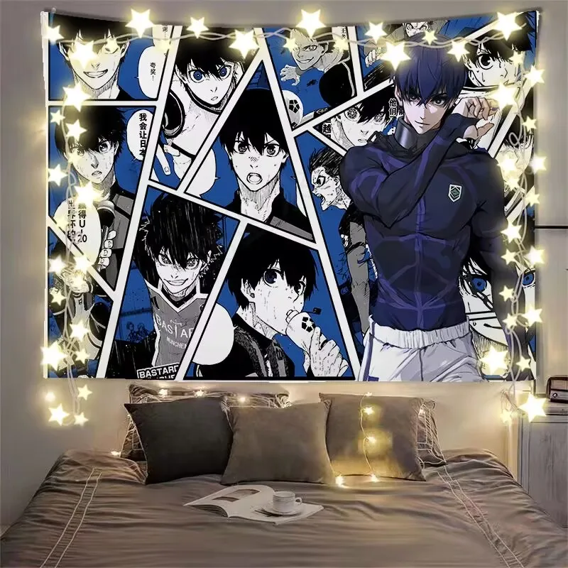 【ブループリズン】アニメ2D部屋、寮、ベッドサイド装飾、背景布、ポスター、壁布、吊り下げ布