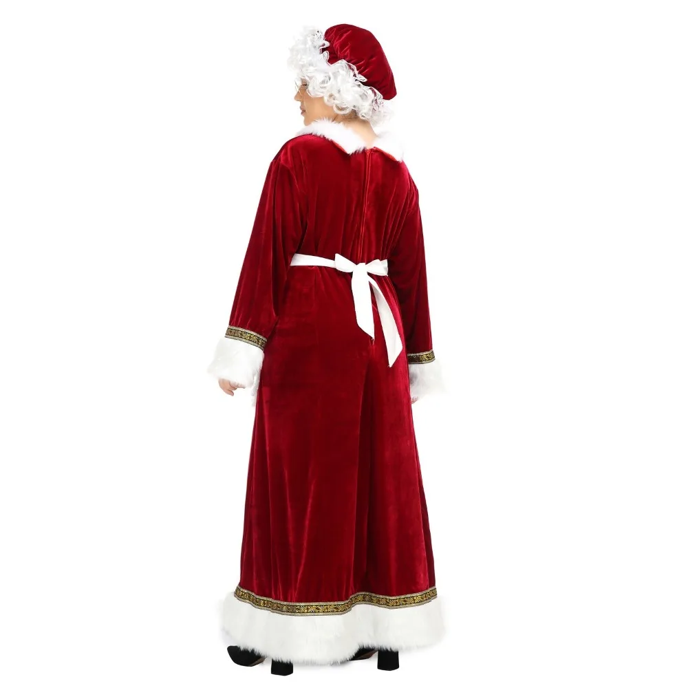 Mrs Claus Costume Adult Santa Outfit Christmas Fancy Dress