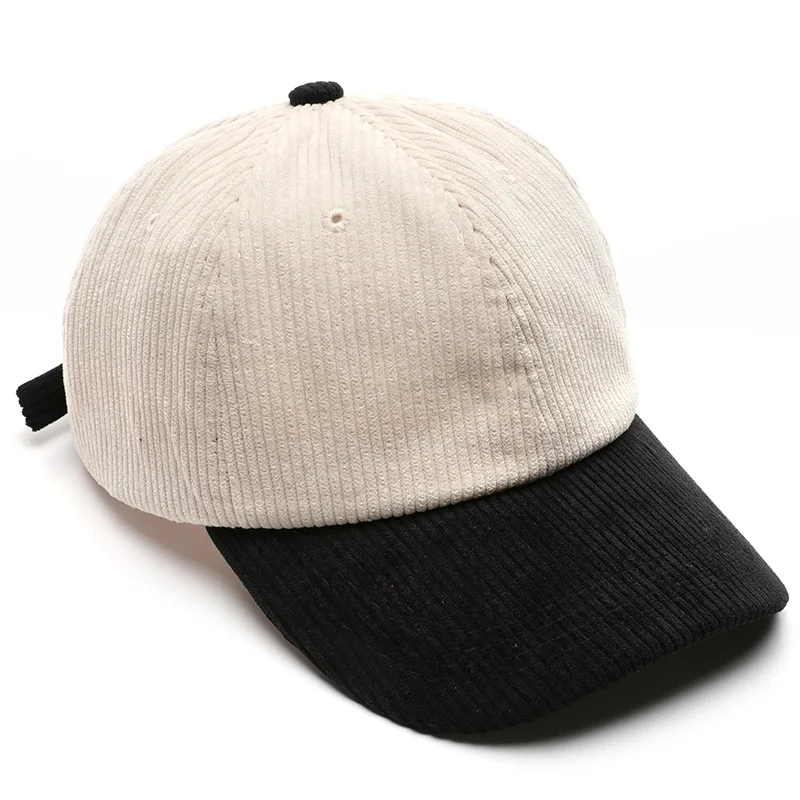 Casquette en velours côtelé assortie pour hommes et femmes, chapeau de baseball réglable, ombrage de protection solaire, extérieur, automne, hiver,