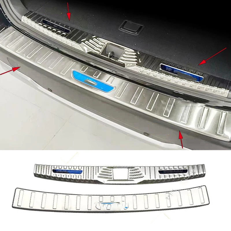 

FIT FOR Subaru Outback BT 2020–2025 Stainless steel Rear Trunk Inside outside Bumper Protector cover sill guard Trim 2PC