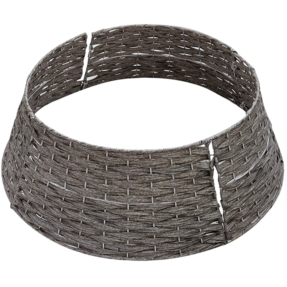 

Artificial Rattan Plastic Basket Cover Christmas Tree Collar Tree Ring Christmas Decoration christmas tree collar farmhouse