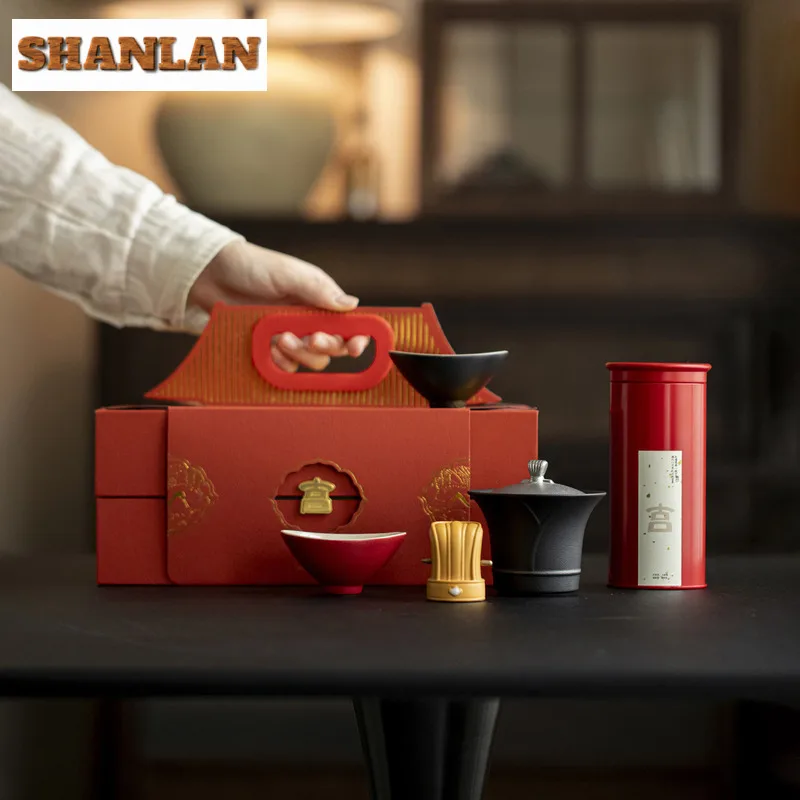 

The Palace Museum Cultural Creative Tea Set Complete Set Ancient Gaiwan Tea Ceremony Set Teapot And Tea Cup Set Cha Decoration