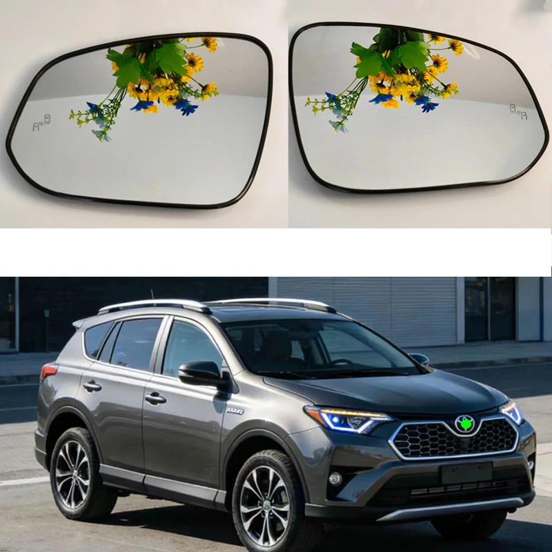 

For Toyota RAV4 2019 2020 2021 2022 2023 Car Side Mirror Double curvature heating blind spot side mirrors