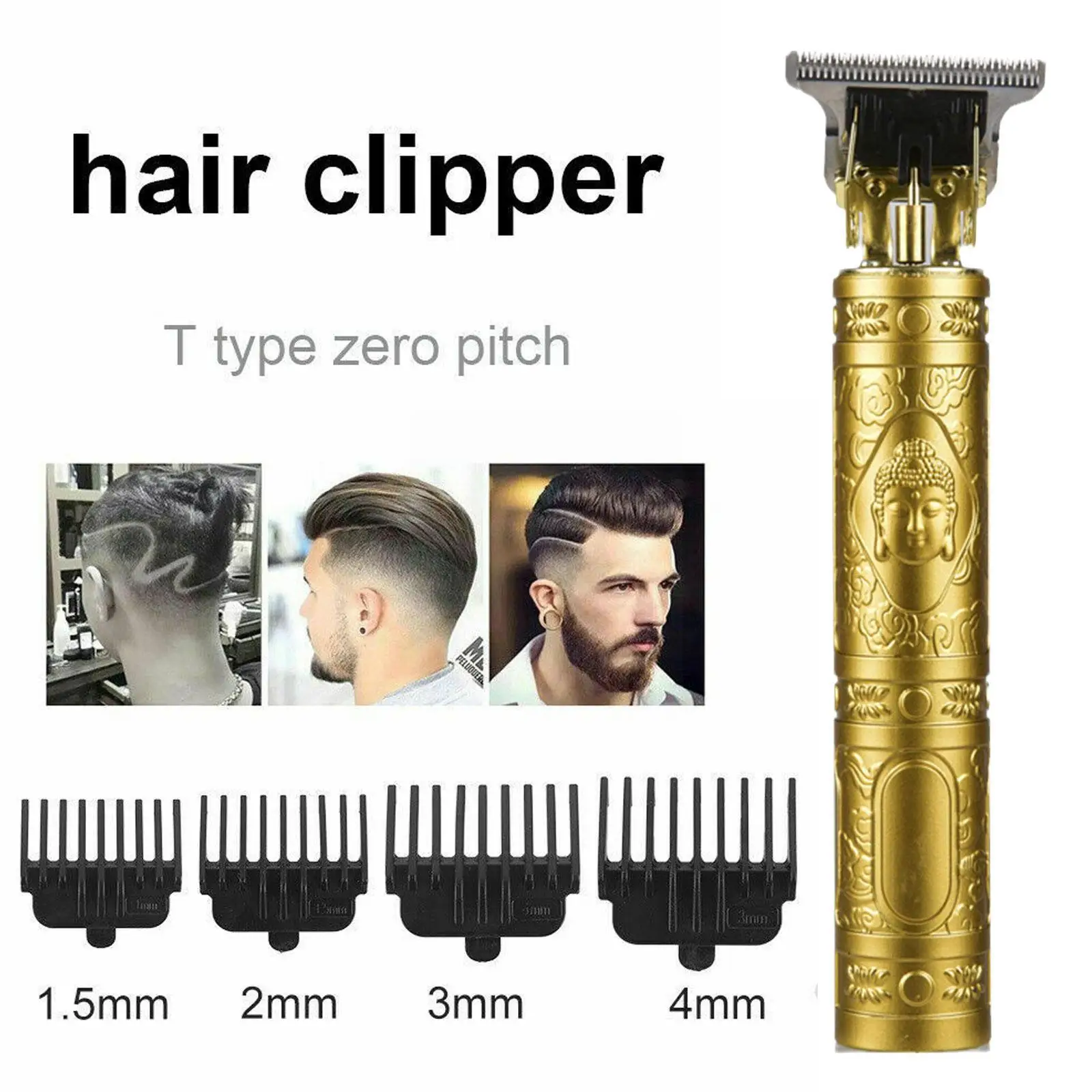 Aparador de cabelo sem fio elétrico para homens, USB recarregável Shaver, Professional Hair Tool, F1D1