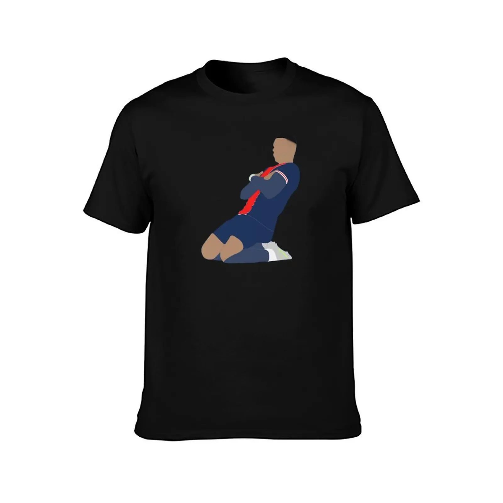 Kylian Mbappe Jersey Art, Paris, Football Wall Art, Minimalist T-Shirt, Summer Casual Cotton Tee, Oversized Streetwear Tops