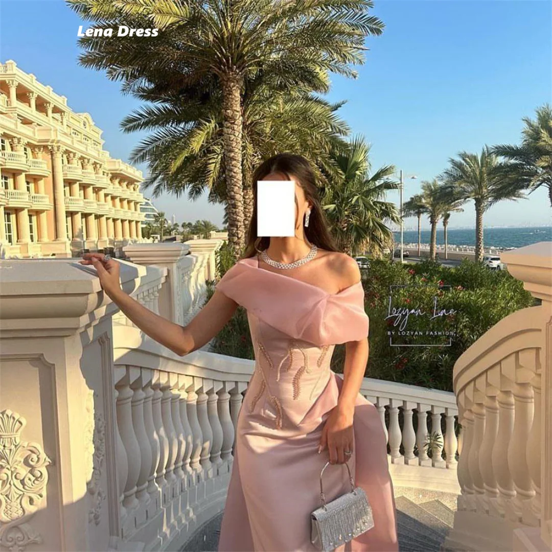 Lena Pink Prom Dresses Luxury Women's Elegant Party Dress Custom Made Long Skirt Ball Gown Robe De Cocktail Femme Evening 2025 image 3