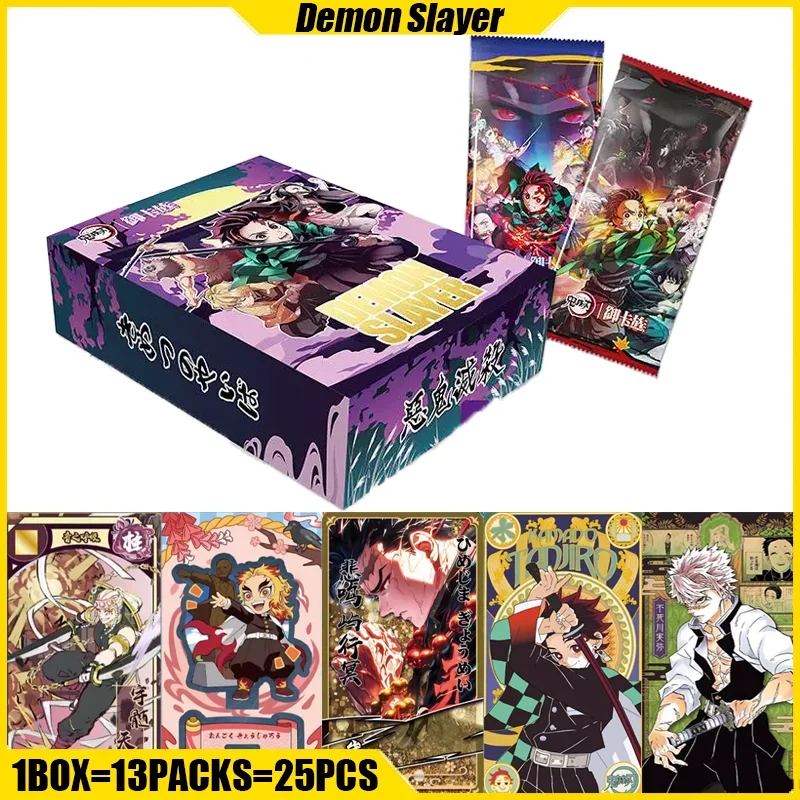 CARD ENTHUSIASTS Vol.1 Demon Slayer Cards Anime Collection Cards Mistery Box Board Games Toys Birthday Gifts for Boys and Girls