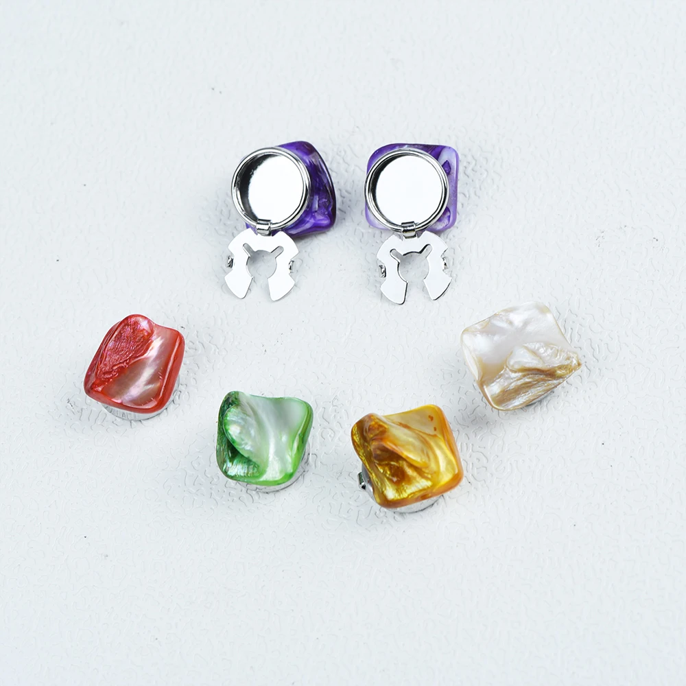 ICEYY Color Irregular Square Shirts Cufflinks Natural Shell Button Covers Set Womens Shirt Cufflinks for Tux Shirt Decoration
