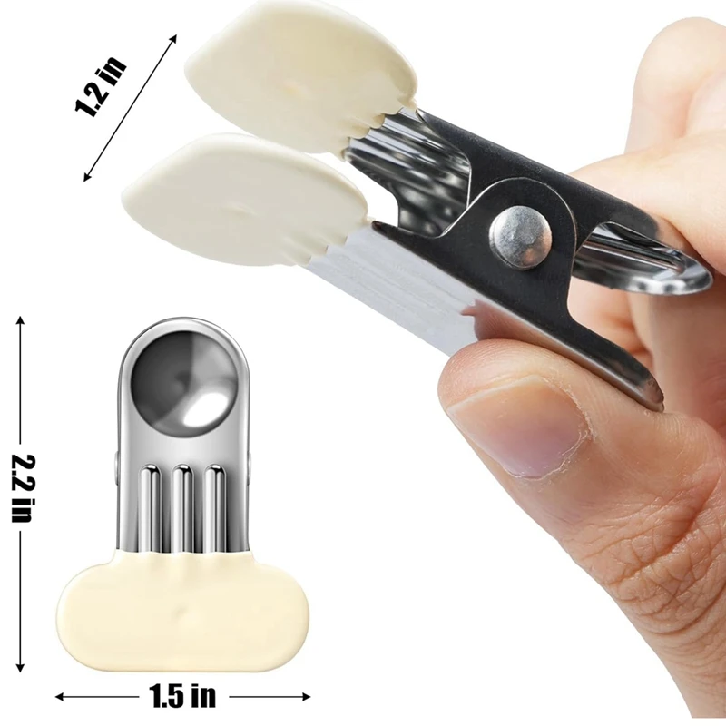 Top-12 Pack Chip Bag Clips For Food Storage, Food Clips Bread, Stainless Steel Chip Clips , Clips For Kitchen And Office
