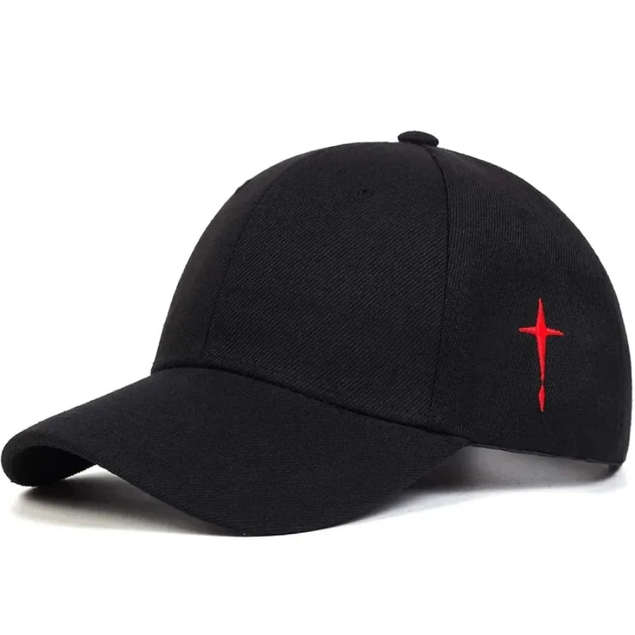 Unisex Spring And Autumn Outdoor Adjustable Casual Hat Sunscreen Hat Simple Cross Water Drop Embroidery Baseball Caps