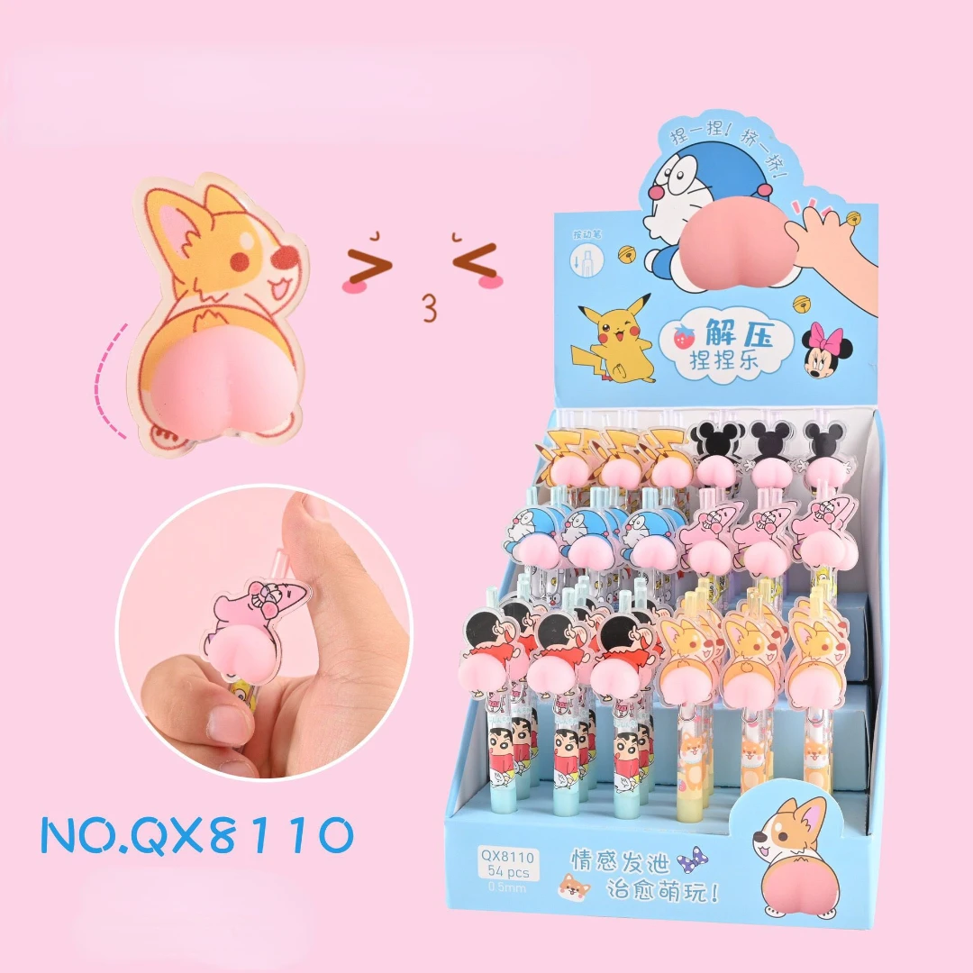 2 Pcs/lot Kawaii Animal Dog Bear Pig Mechanical Pencil Cute 0.5MM Student Automatic Pen for Kids Gift School Office Supplies