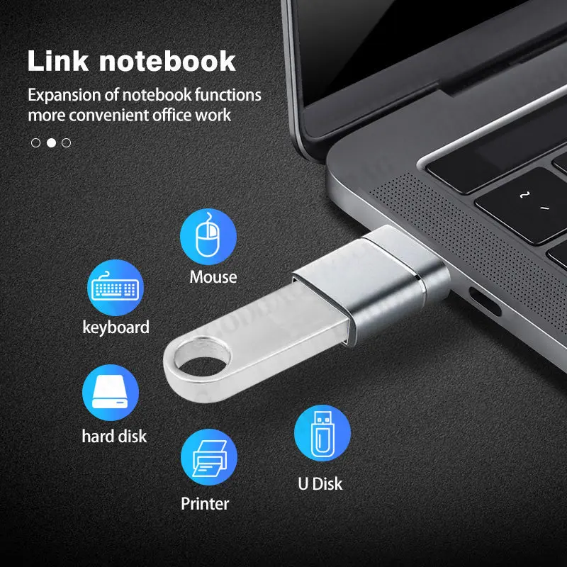 Type C To USB 3.0 OTG Adapter USB C Male To USB Female Converter for Macbook Air Pro Samsung S21 Xiaomi Huawei C Mouse OTG Plug image 4