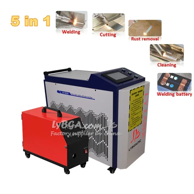 LY 1500W 2000W 3000W Fiber Laser Welding Machine 5 in 1 Handheld Type Metal Cutting Soldering Cleaning Bettery Welder Device