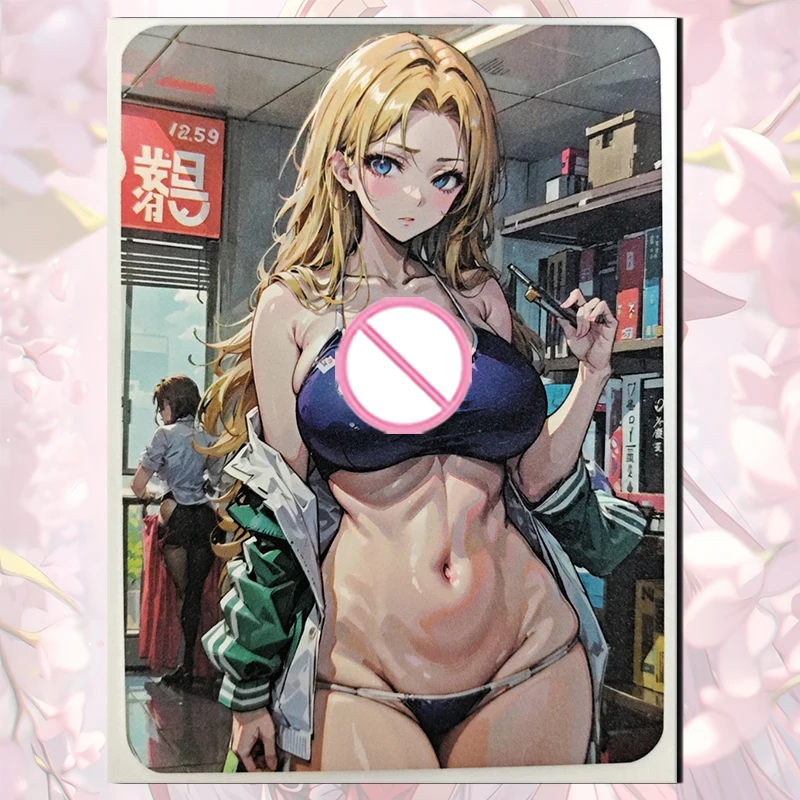 Anime Goddess Story Hot and rolling A6 card Ram Silver Wolf Ganyu Android 18 ACG boy Toy collection Birthday Christmas gift