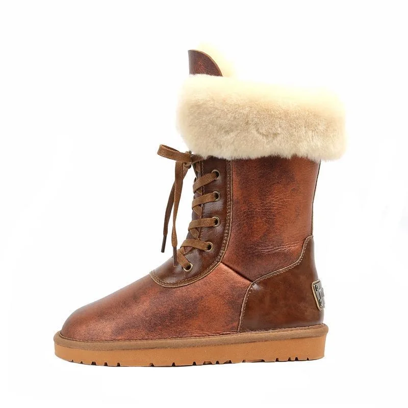 In 2022, China\'s Brand Highest Quality Women Snow Boots,Real  Leather Sheepskin,100% Wool Classic Women Shoes,  Free Delivery