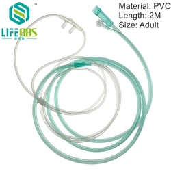 Cannula nasale in materiale PVC di grado medico per tubo di ossigeno nasale, tubo doppio concentratore di ossigeno nasale usa e getta, cannula per ossigeno nasale