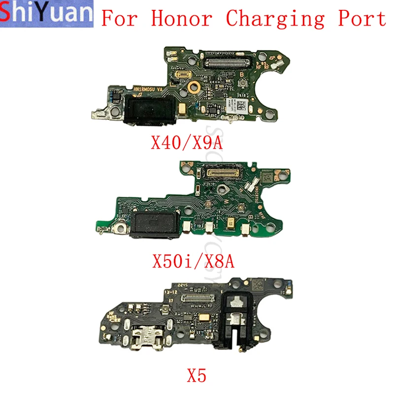 USB Charging Port Connector Board Flex Cable For Honor X40 X9A X50i X8A X5 Charging Connector Replacement Parts