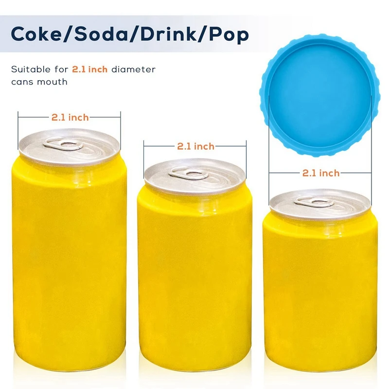 8 шт. многоразовые крышки для банок для напитков, силиконовая уплотнительная крышка для бутылок, герметичная уплотнительная крышка