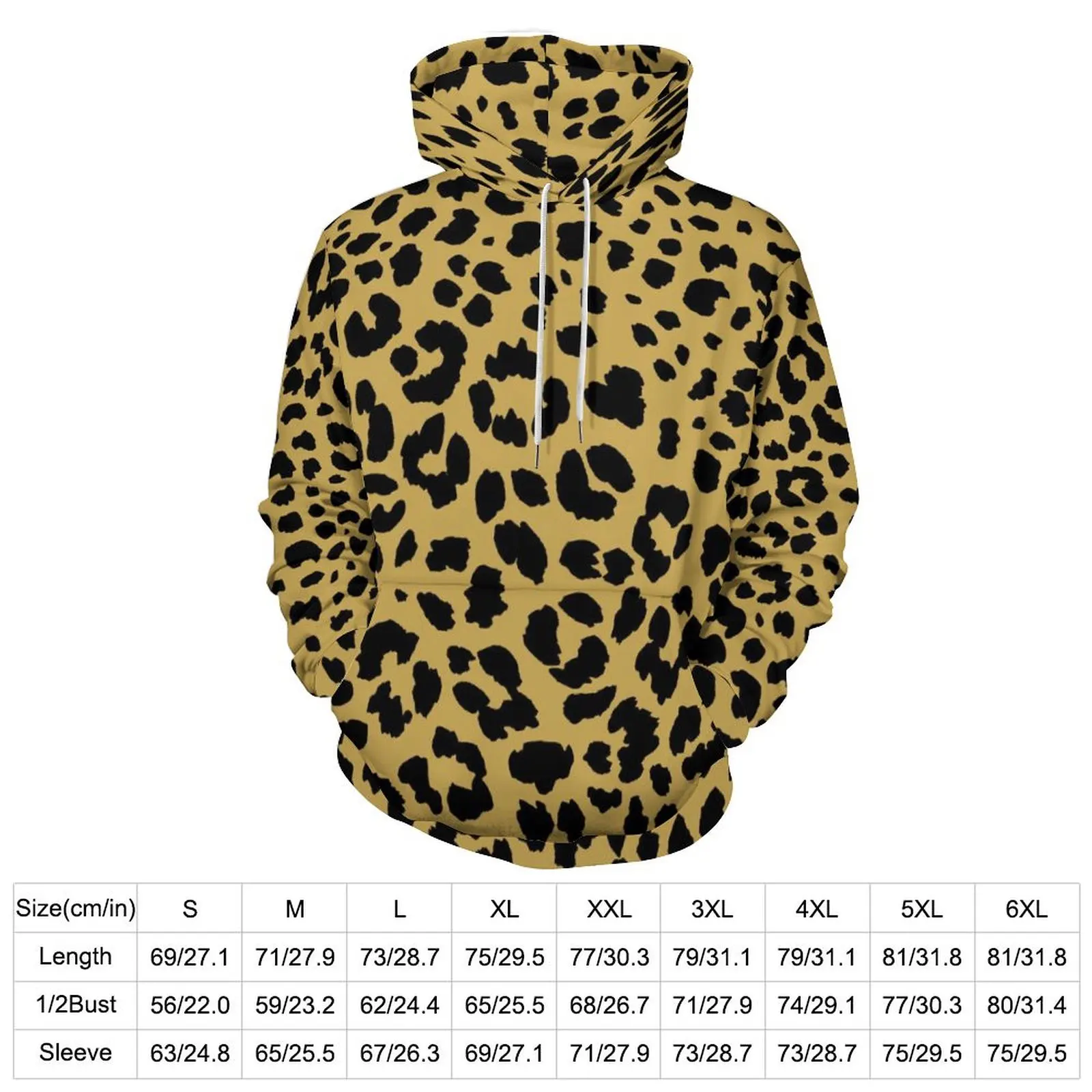 Trendy Leopard Hoodies Classic Animal Print Korean Fashion Casual Pullover Hoodie Long Sleeve Elegant Sweatshirts Birthday Gift