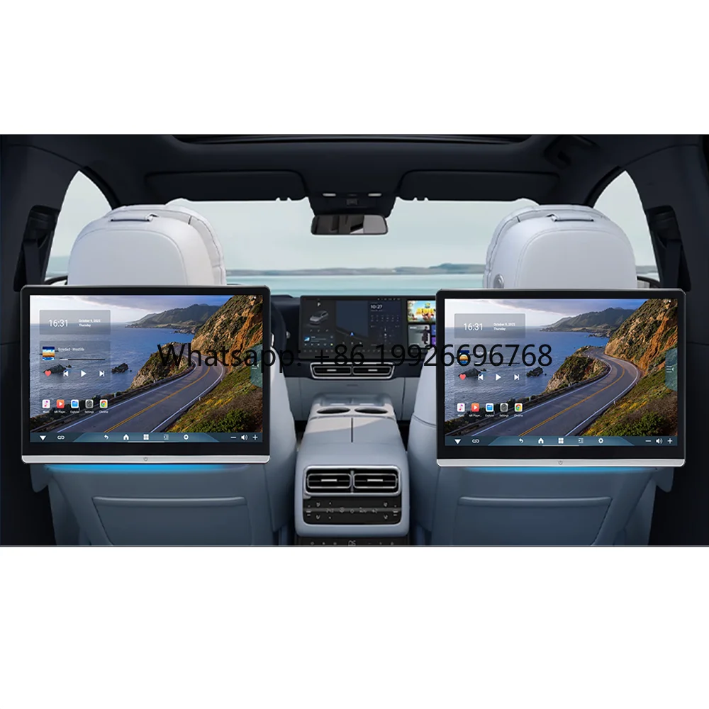 

New 14 Inch IPS Rotate Screen Stereo Rear Seat Entertainment Player 4G HD Android 13 8+128G Car Headrest Monitor TV